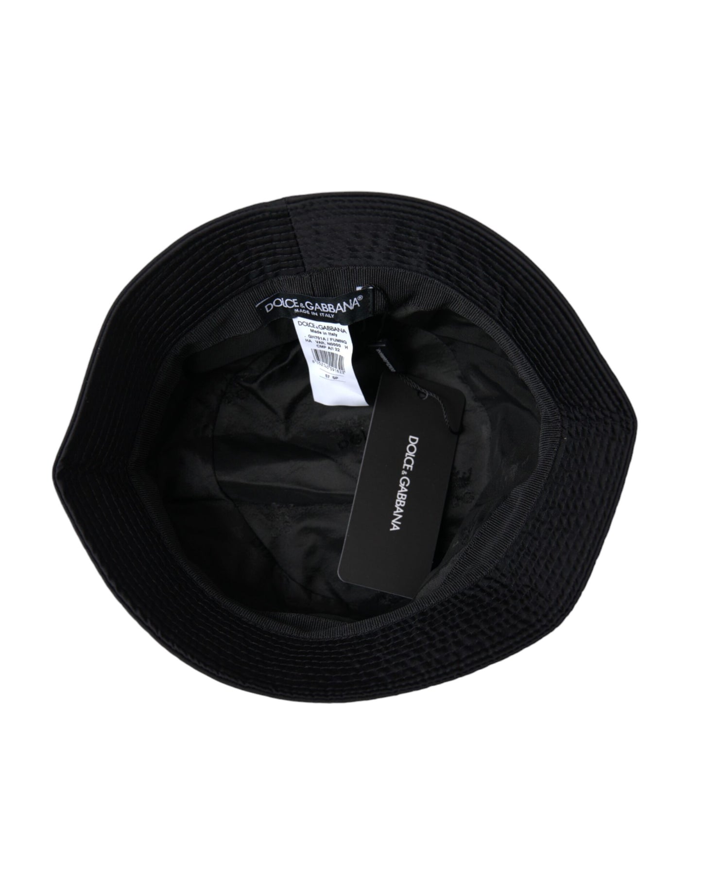 Dolce & Gabbana Black Wide Brim Cap Bucket Hat Men - KALAJ