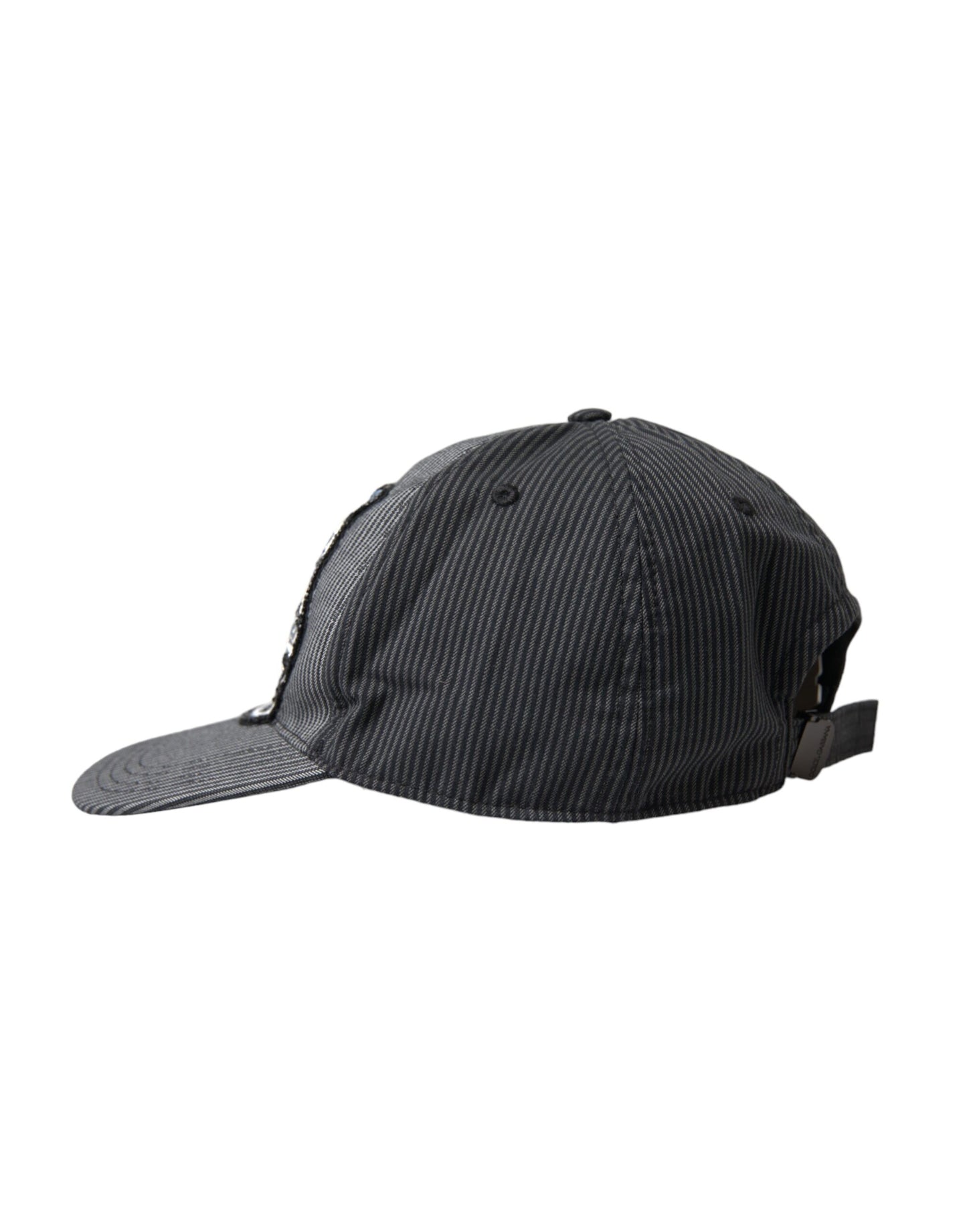 Dolce & Gabbana Black Cotton Embellished Baseball Hat Men - KALAJ