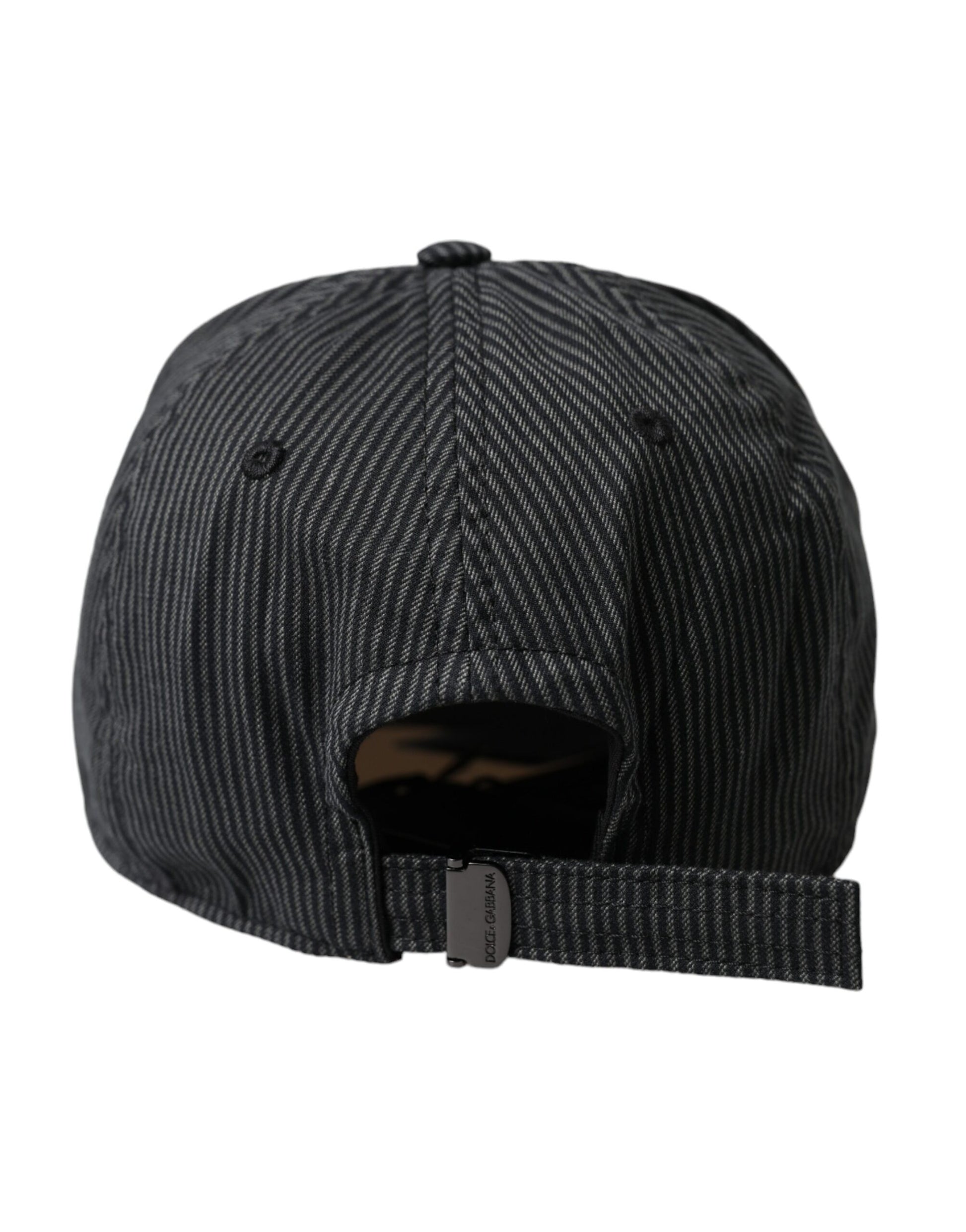 Dolce & Gabbana Black Cotton Embellished Baseball Hat Men - KALAJ