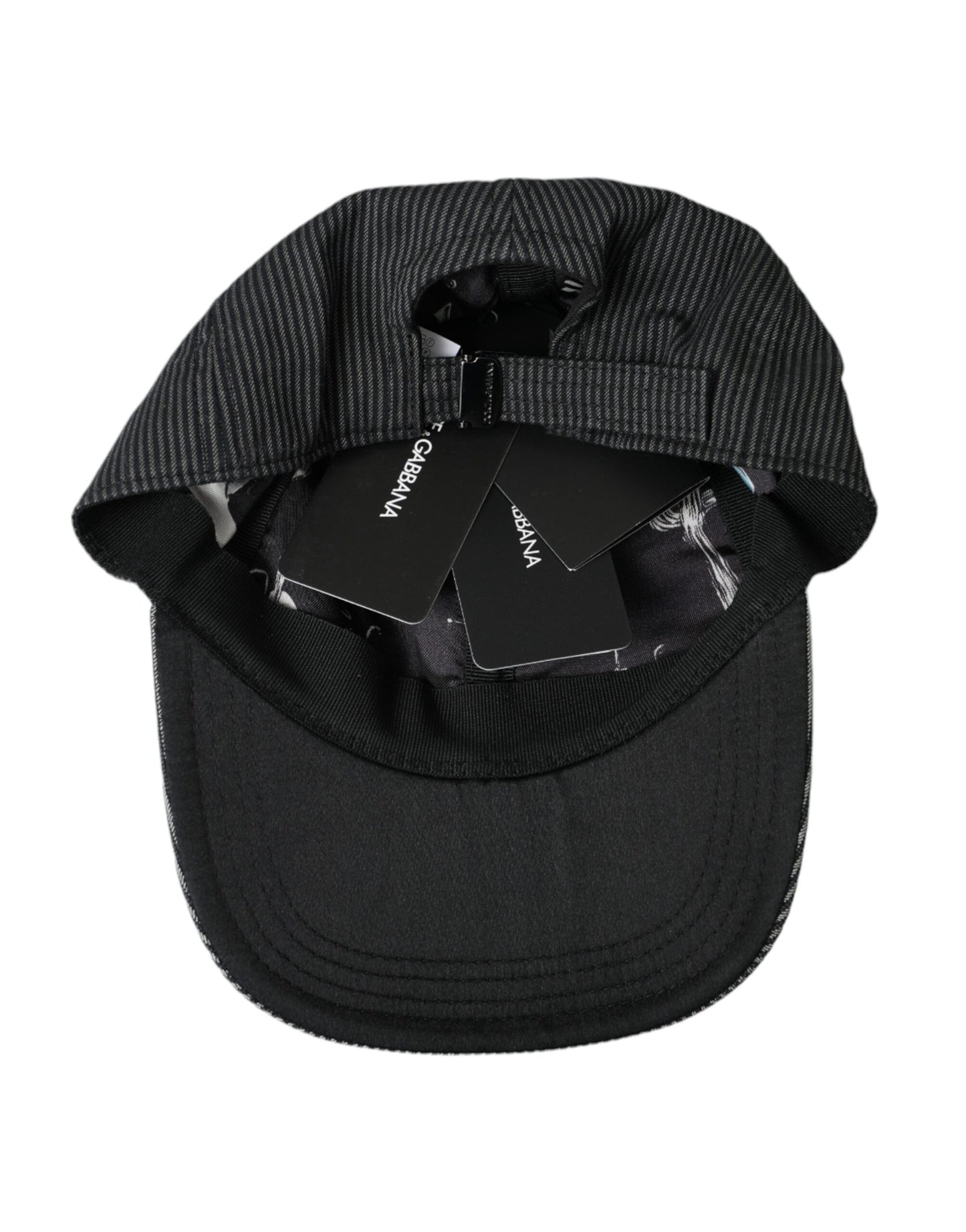 Dolce & Gabbana Black Cotton Embellished Baseball Hat Men - KALAJ