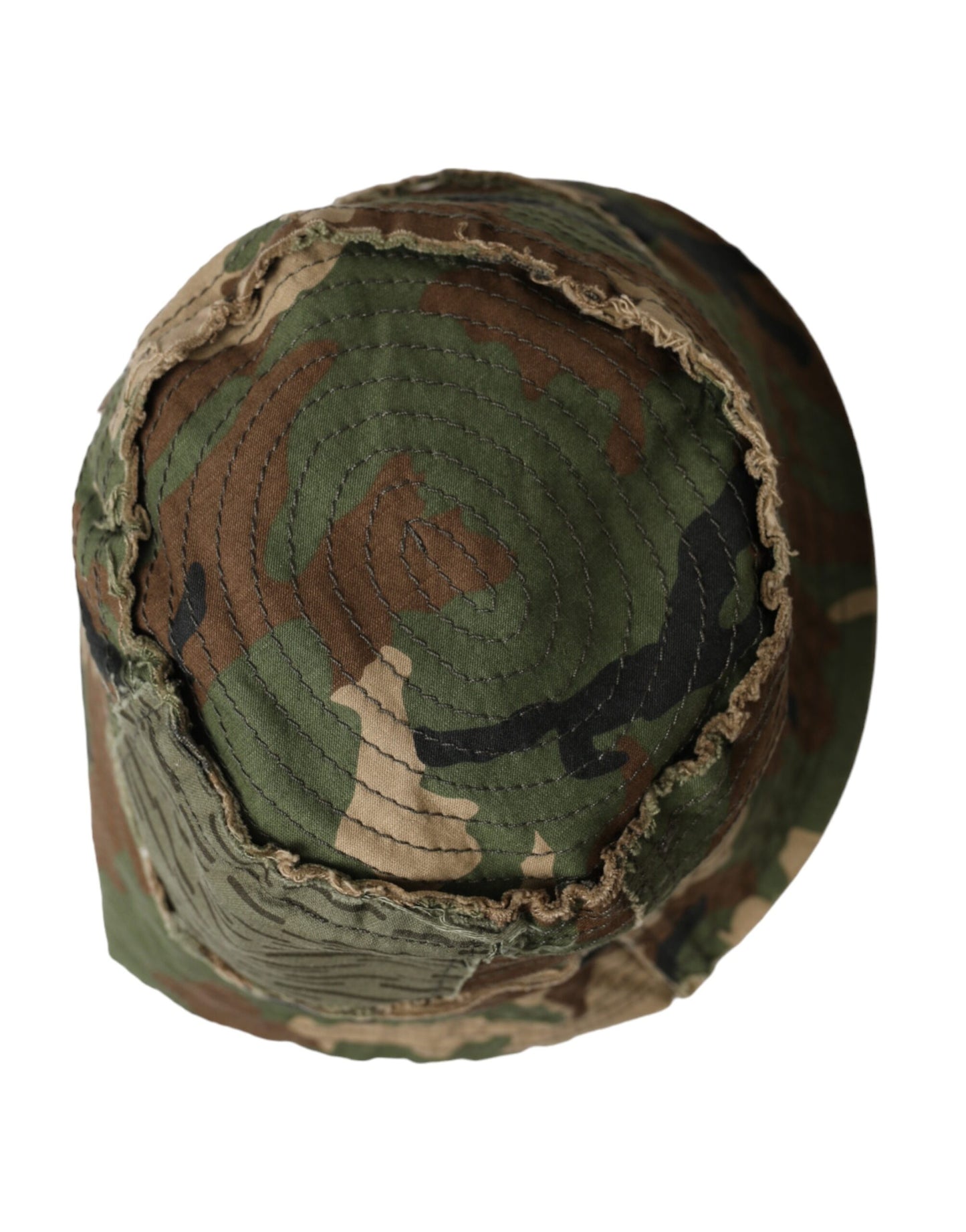 Dolce & Gabbana Green Camouflage Cotton Bucket Hat Men - KALAJ