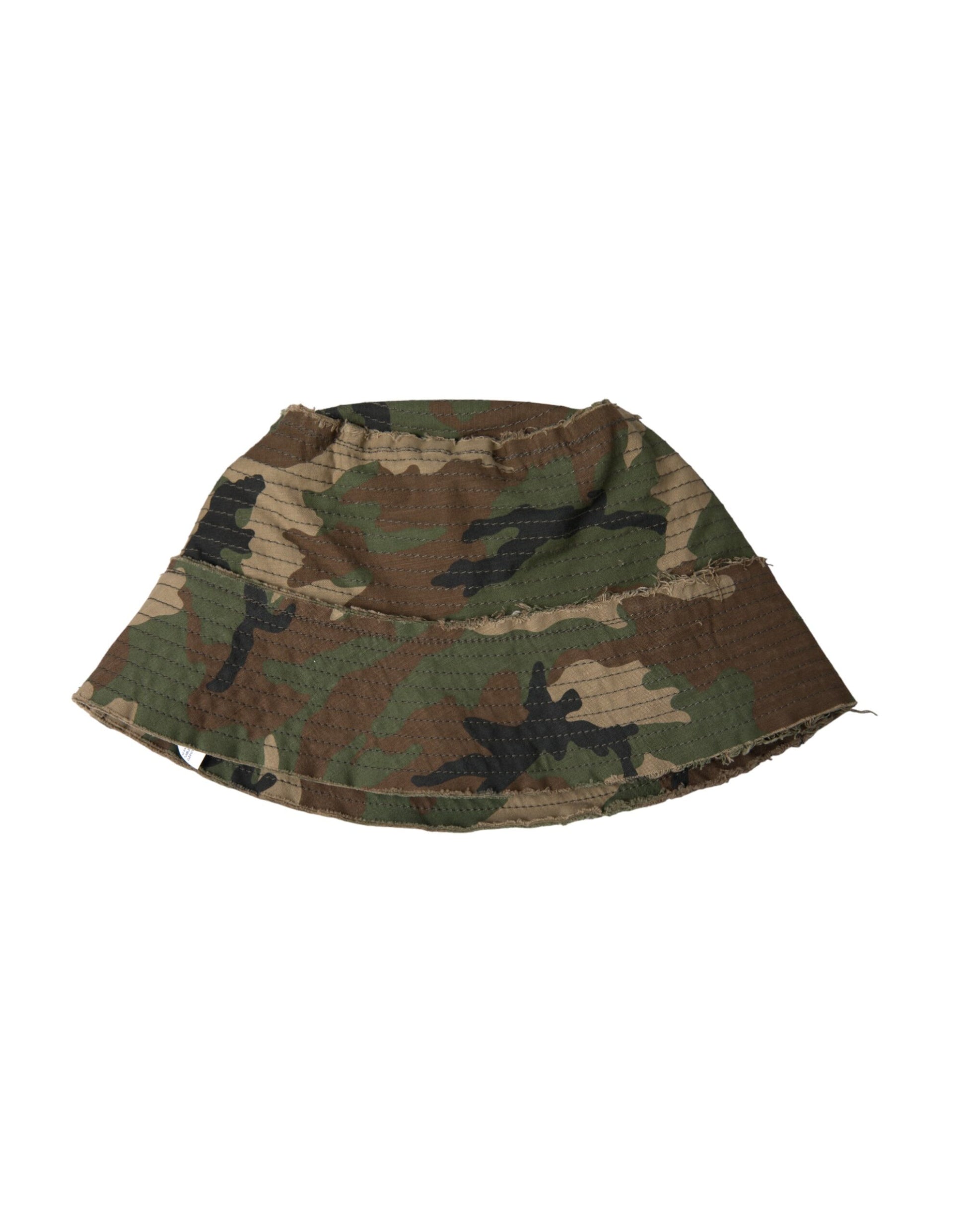 Dolce & Gabbana Green Camouflage Cotton Bucket Hat Men - KALAJ