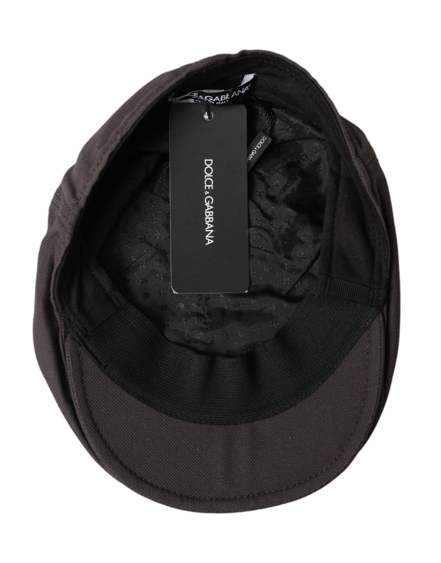 Dolce & Gabbana Brown Nylon Cloth Newsboy Hat Men - KALAJ