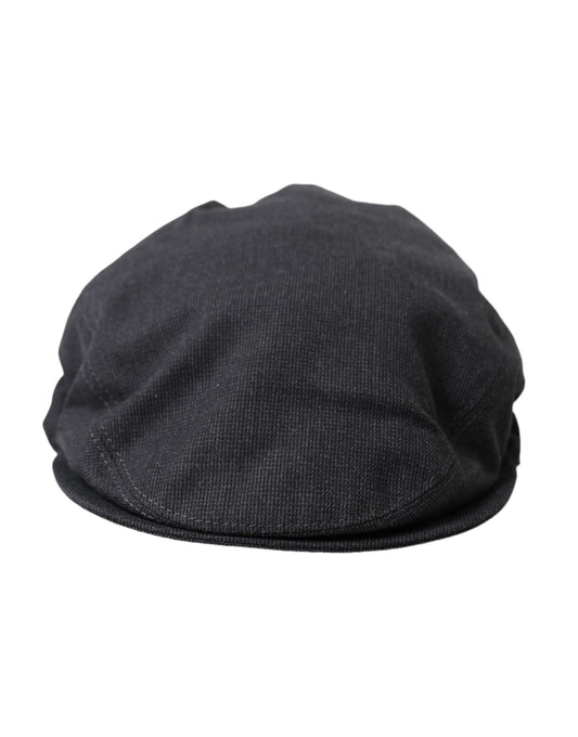 Dolce & Gabbana Gray Cotton Cloth Newsboy Hat Men - KALAJ