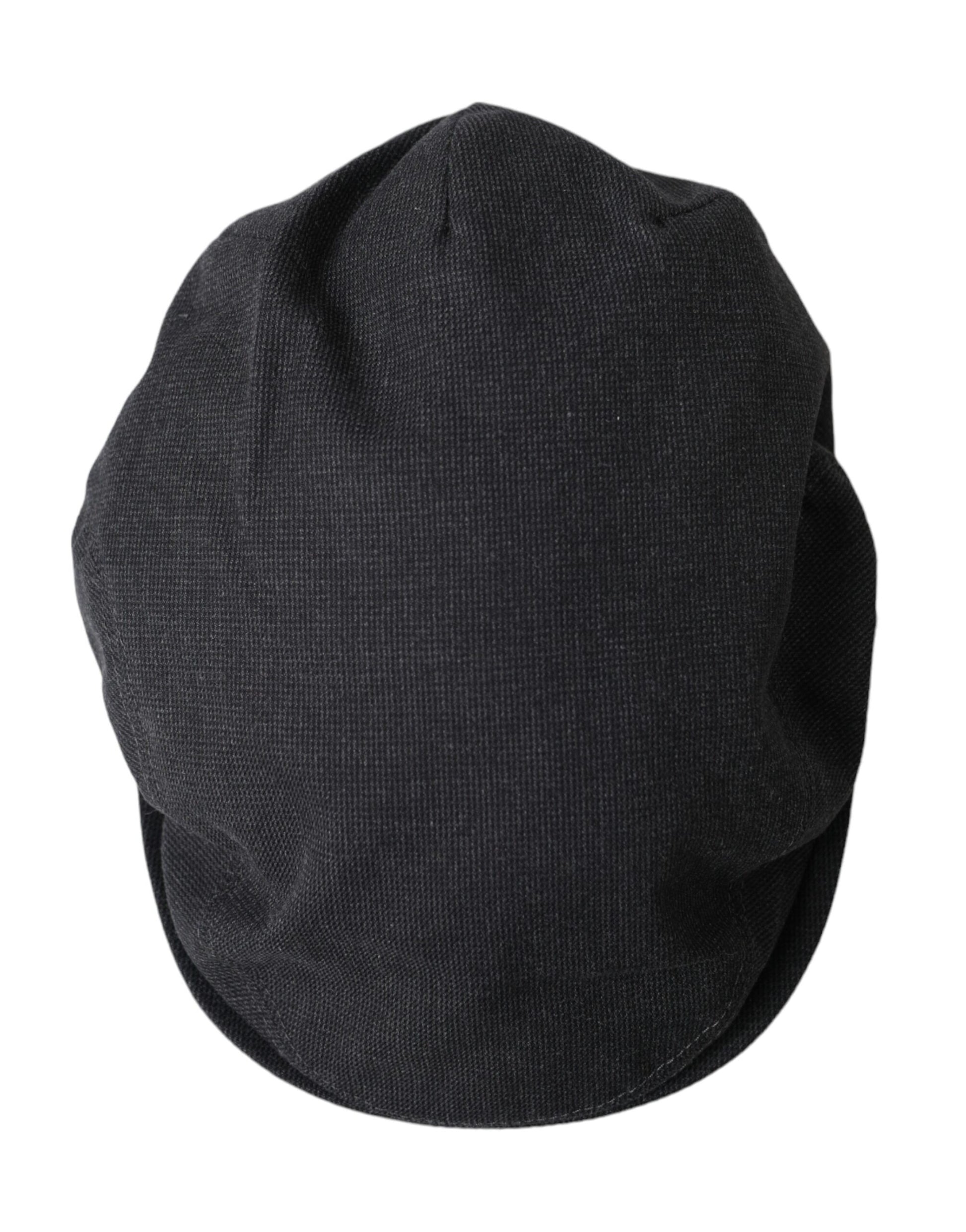 Dolce & Gabbana Gray Cotton Cloth Newsboy Hat Men - KALAJ