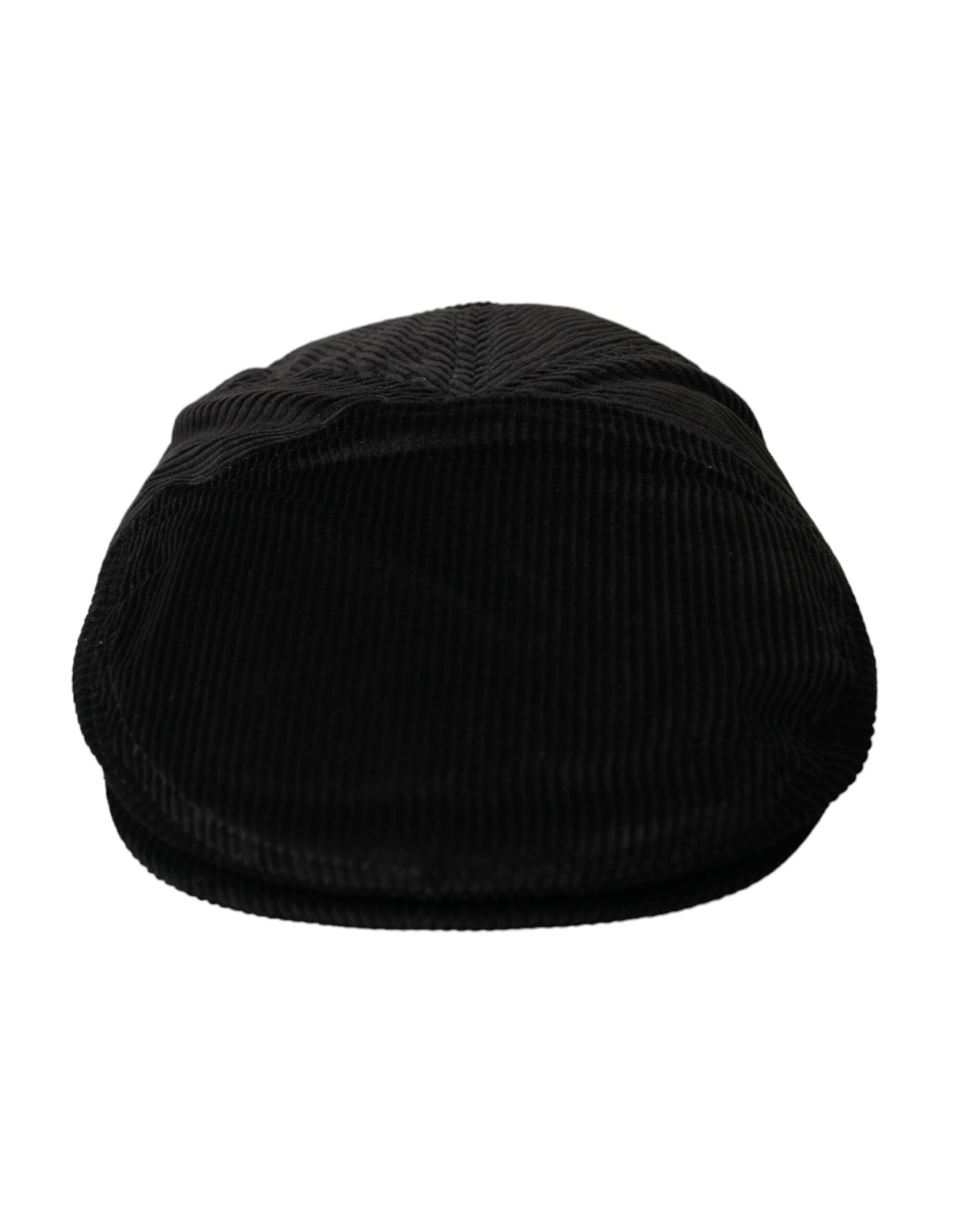 Dolce & Gabbana Black Corduroy Crown Newsboy Hat Men - KALAJ