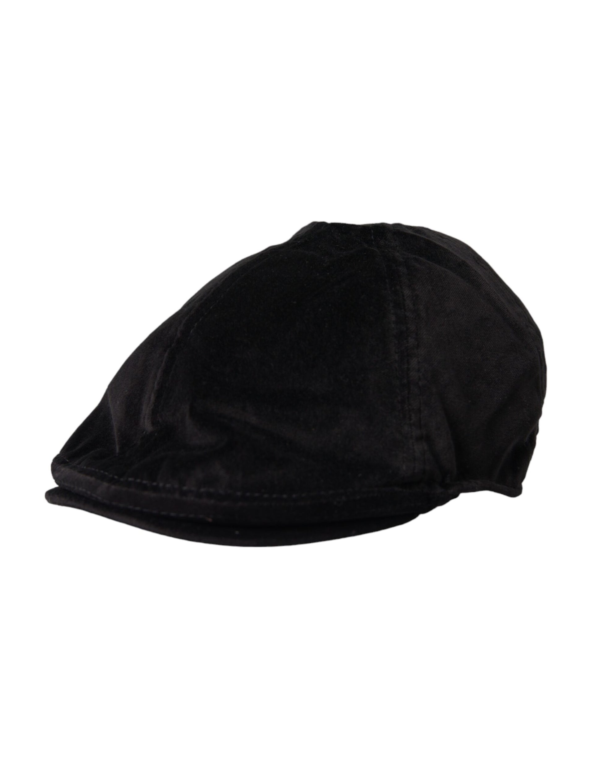 Dolce & Gabbana Black Crown Cotton Newsboy Hat Men - KALAJ