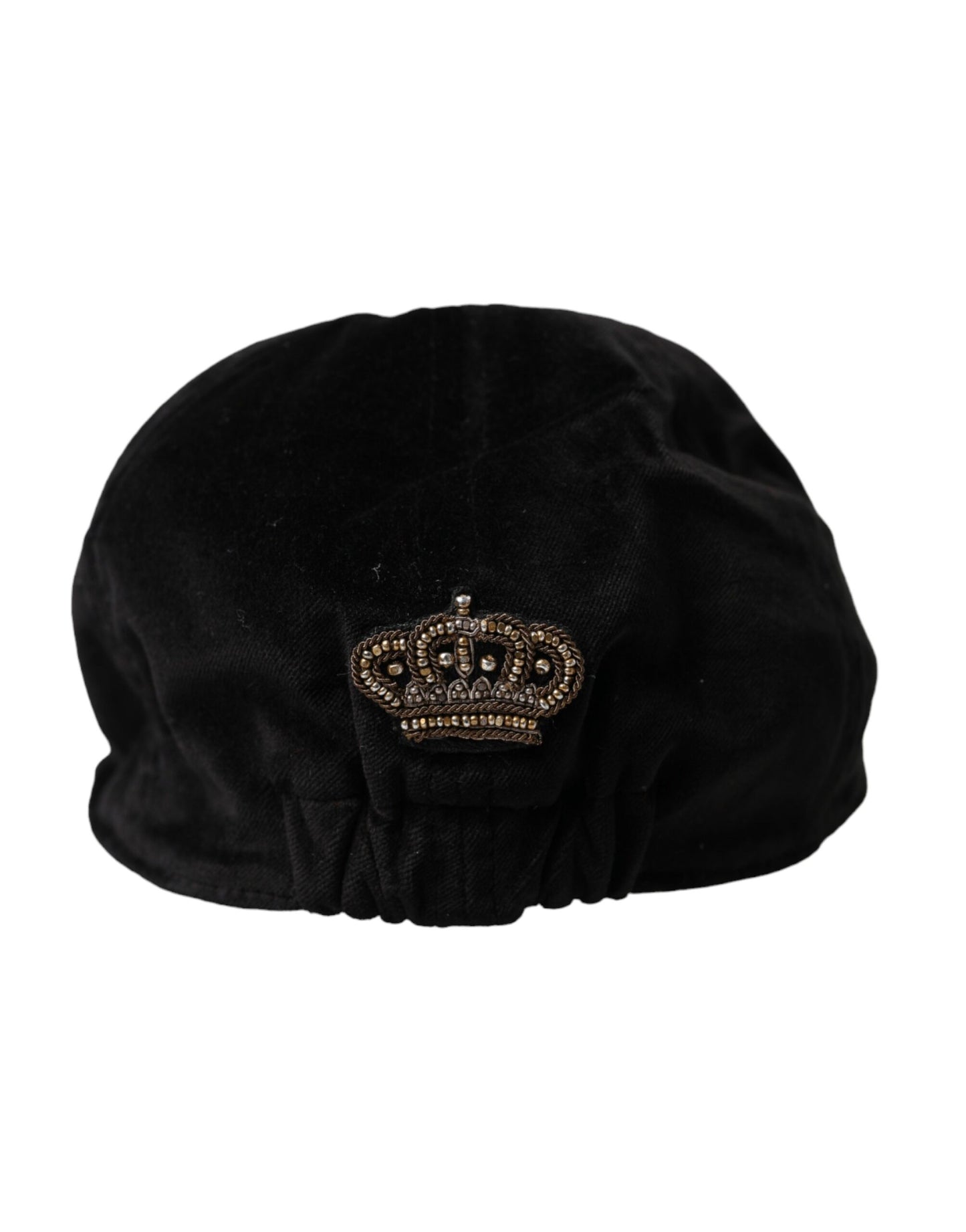 Dolce & Gabbana Black Crown Cotton Newsboy Hat Men - KALAJ