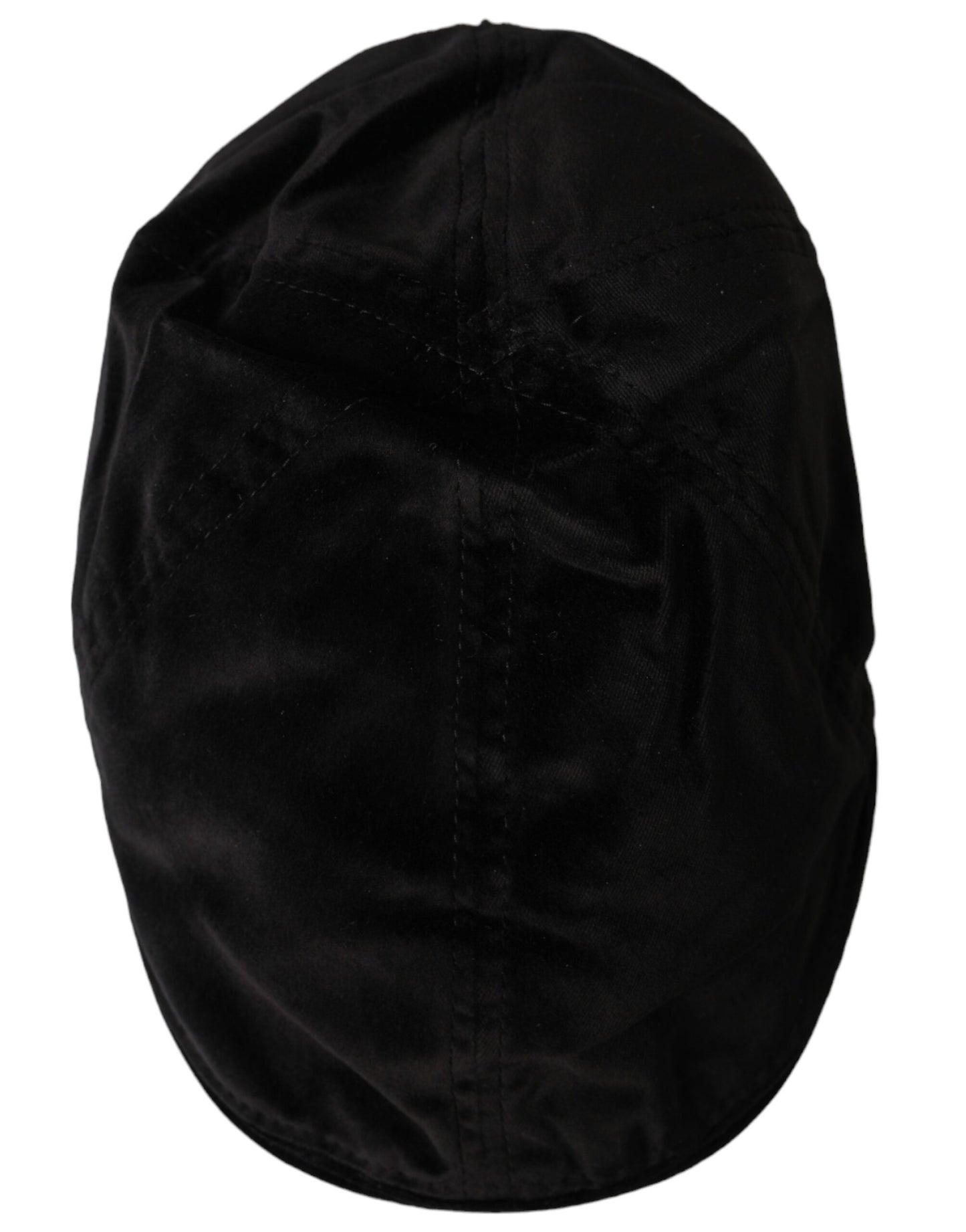 Dolce & Gabbana Black Crown Cotton Newsboy Hat Men - KALAJ