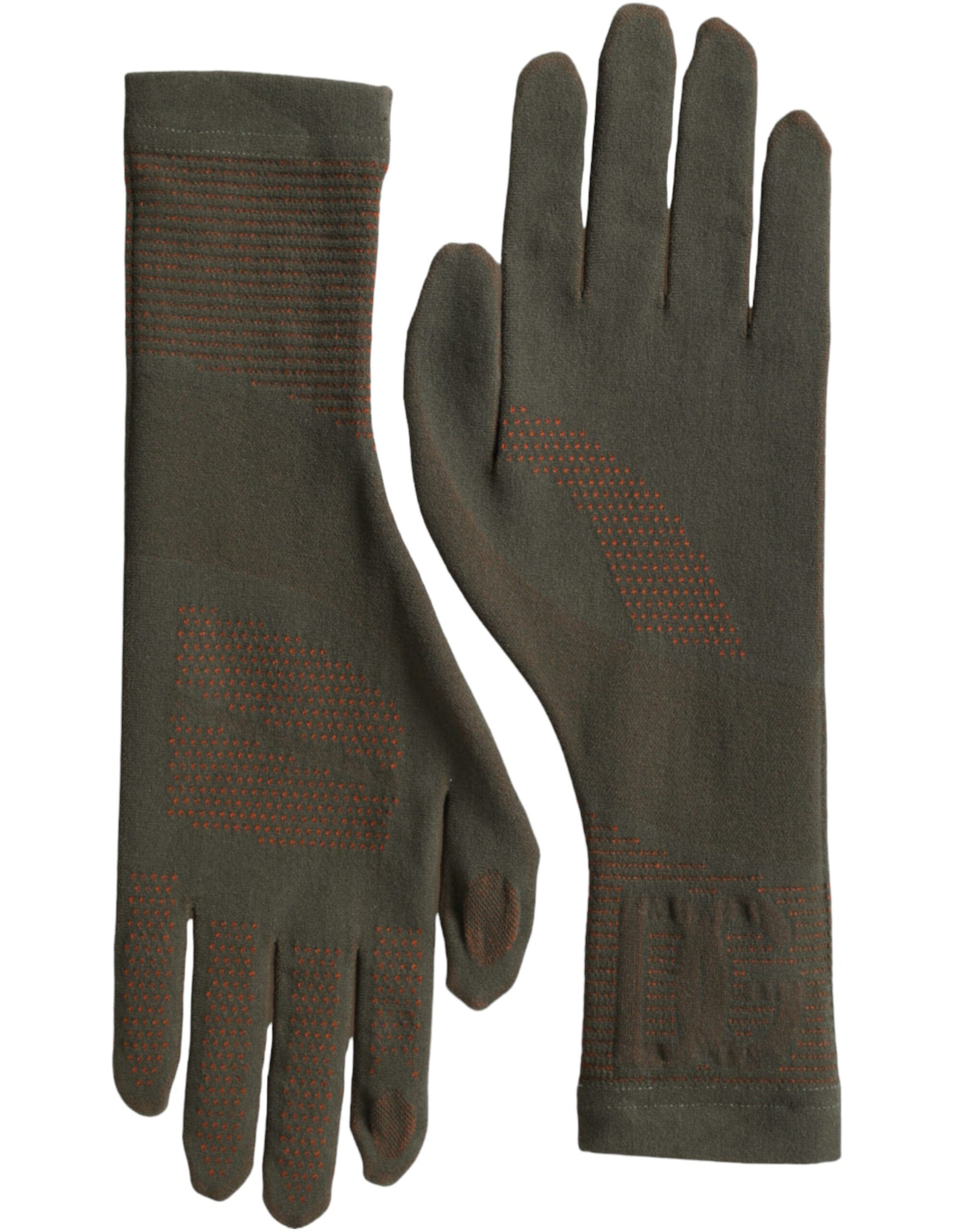 Dolce & Gabbana Brown Cotton Stretch Wrist Length Gloves - KALAJ