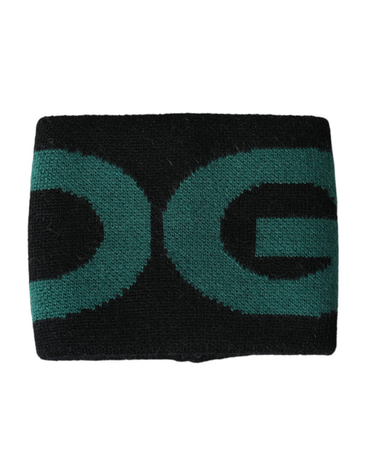 Dolce & Gabbana Black Green Wool Logo #DGMILLENNIALS Wristband - KALAJ