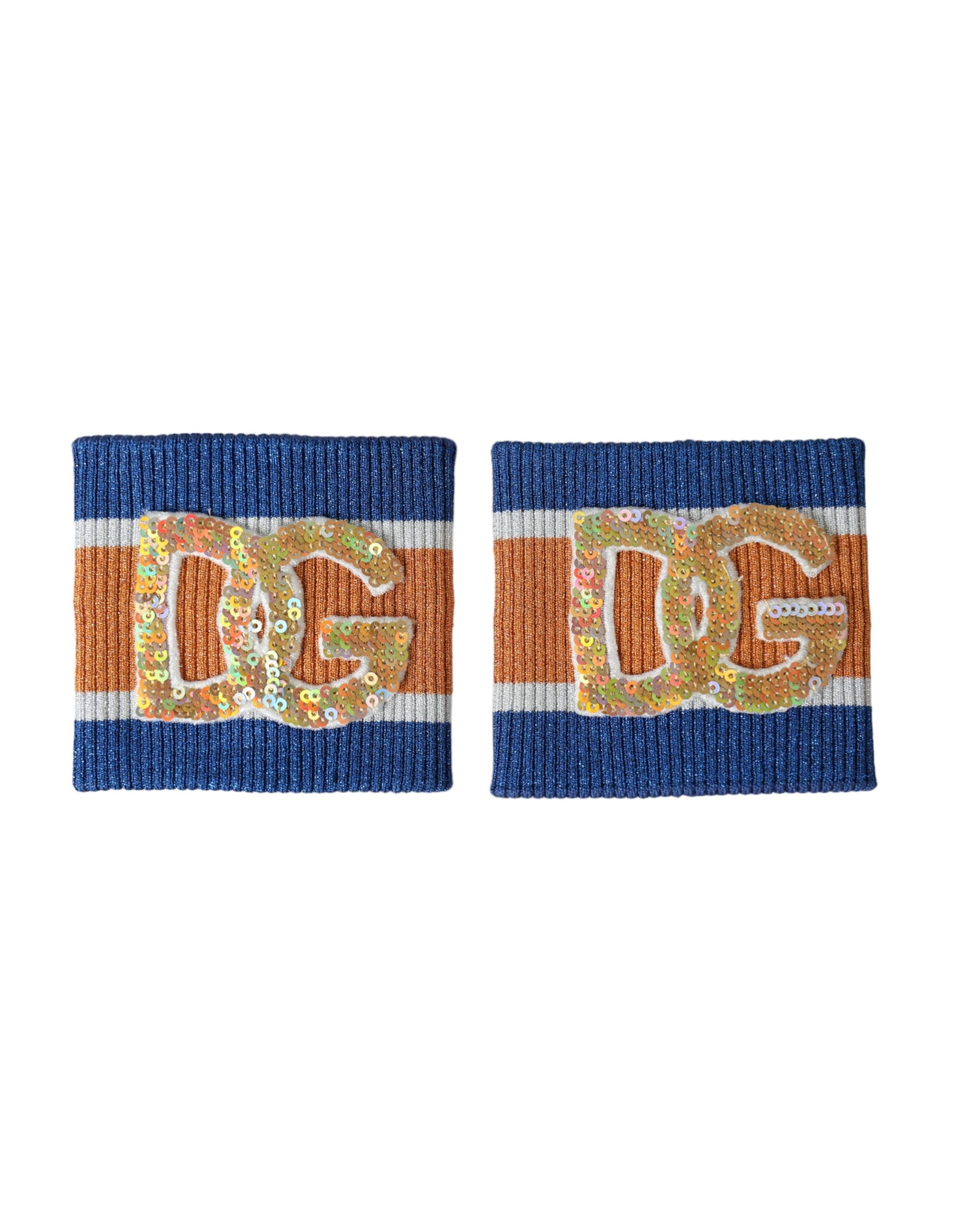Dolce & Gabbana Multicolor Logo Sequin Viscose Wristband - KALAJ