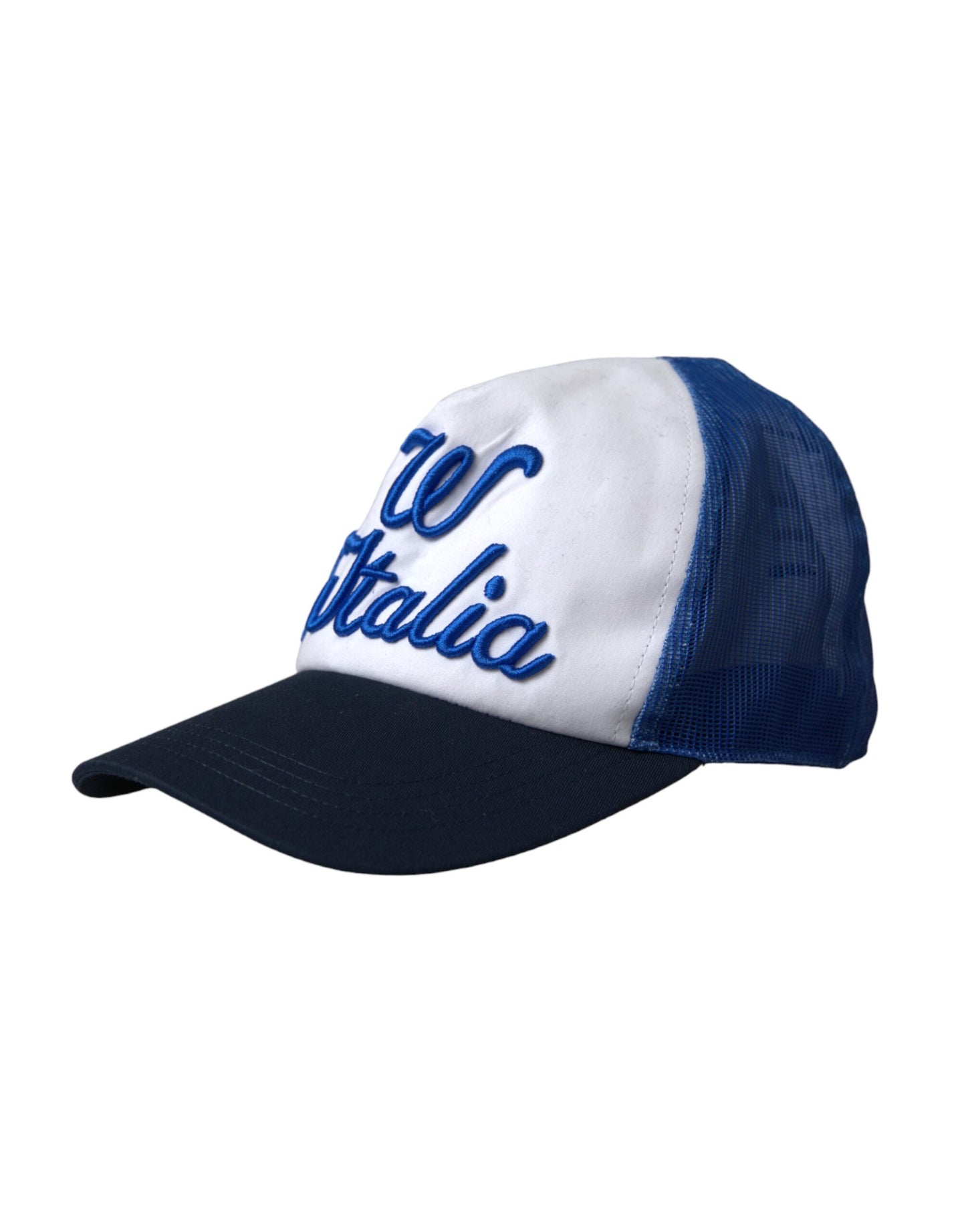 Dolce & Gabbana Blue White Black Italia Mesh Baseball Hat - KALAJ