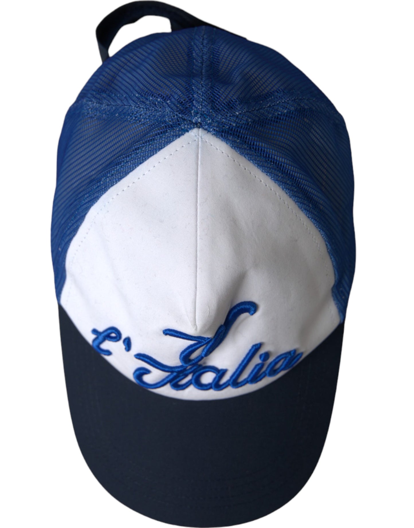 Dolce & Gabbana Blue White Black Italia Mesh Baseball Hat - KALAJ