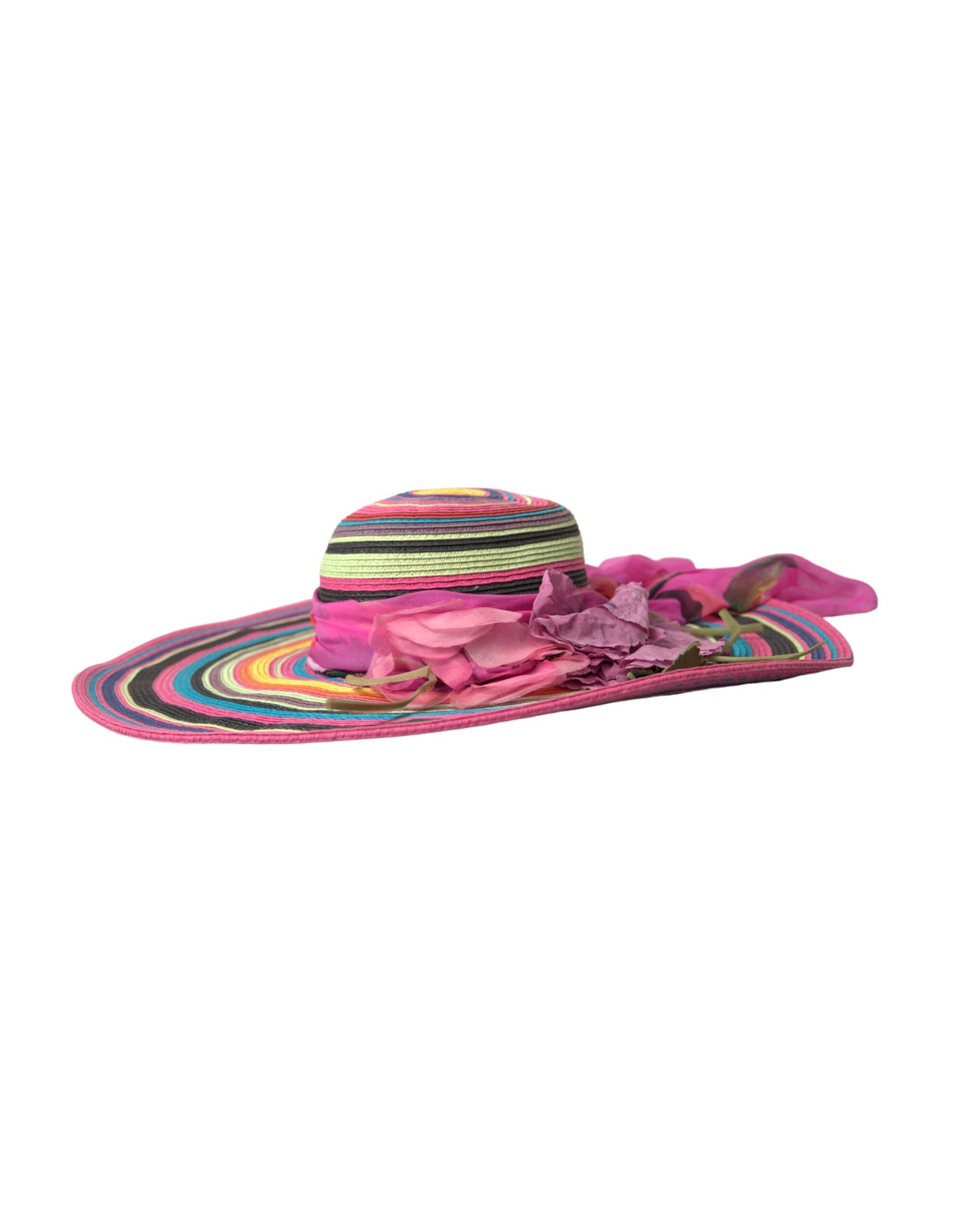 Dolce & Gabbana Multicolor Fantasy Wide Brim Floppy Hat - KALAJ