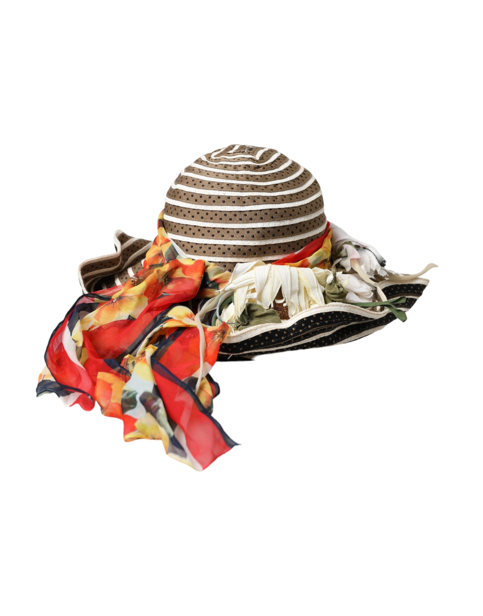 Dolce & Gabbana Multicolor Fantasy Wide Brim Floppy Hat - KALAJ