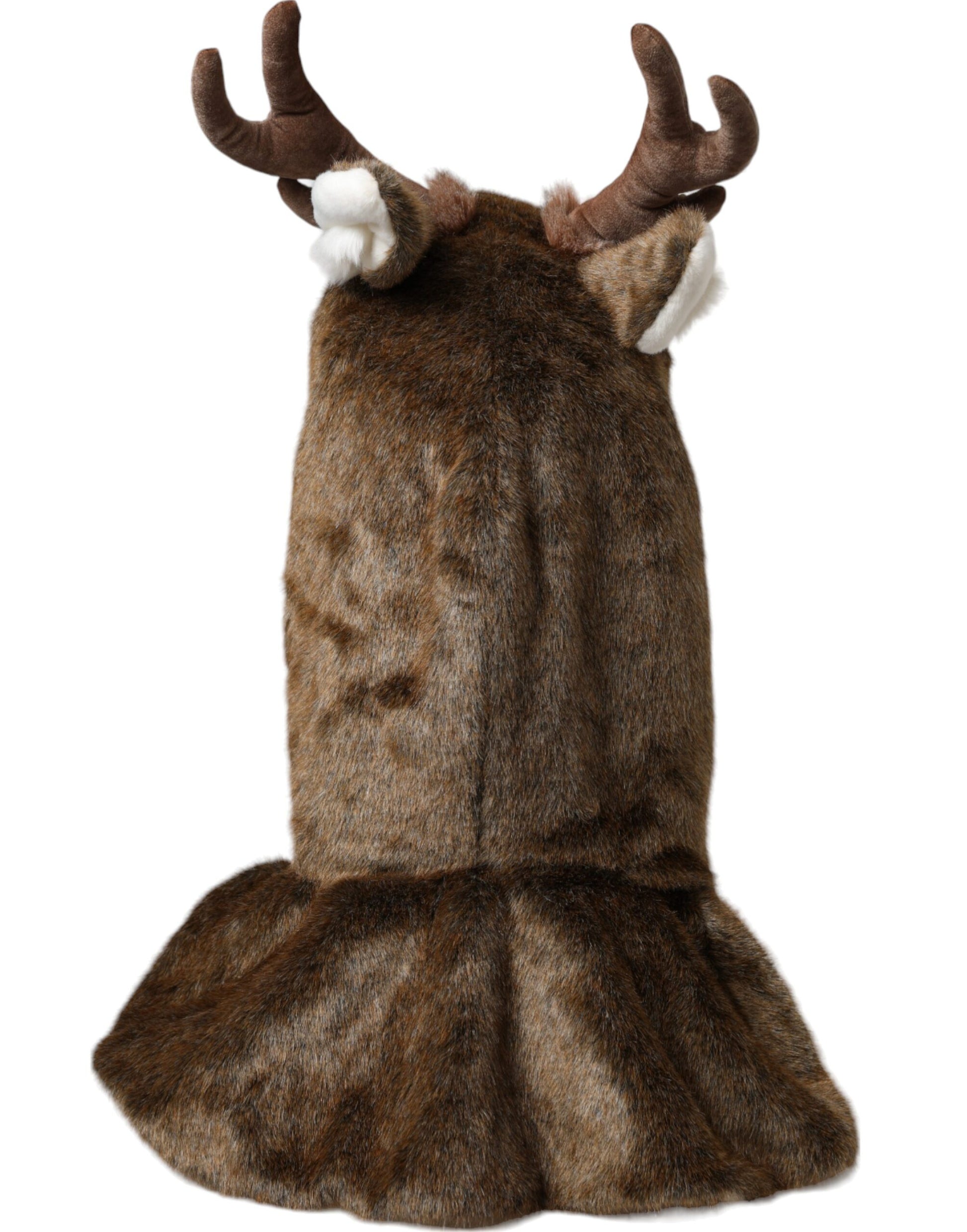 Dolce & Gabbana Brown Deer Faux Fur Whole Head Hat - KALAJ