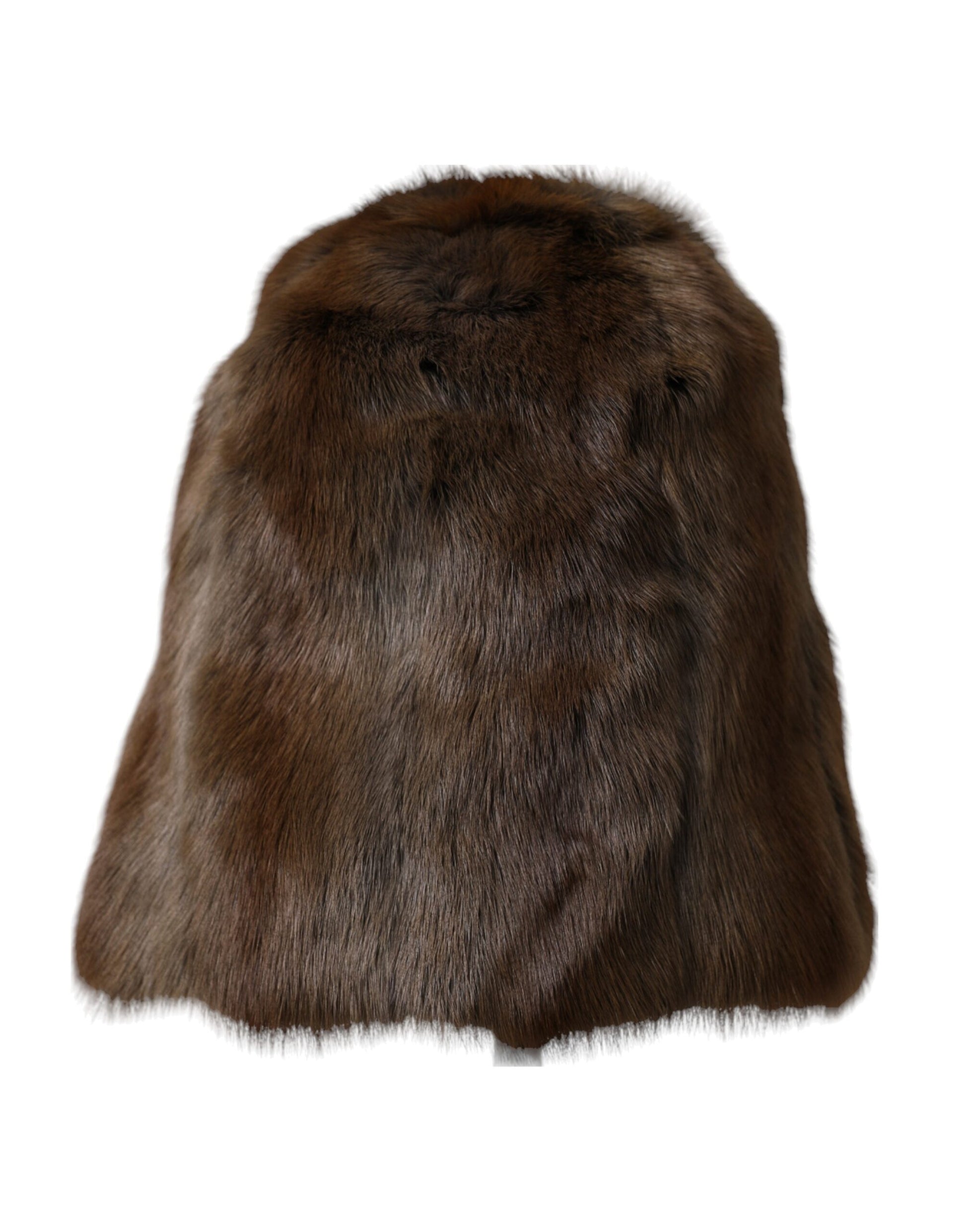 Dolce & Gabbana Brown Weasel Fur Womens Cashmere Hat Beanie - KALAJ