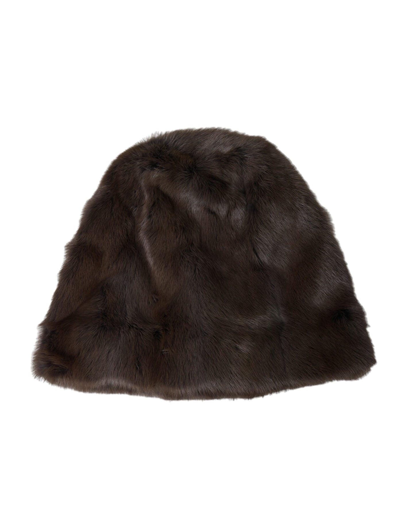 Dolce & Gabbana Brown Weasel Fur Womens Cashmere Hat Beanie - KALAJ