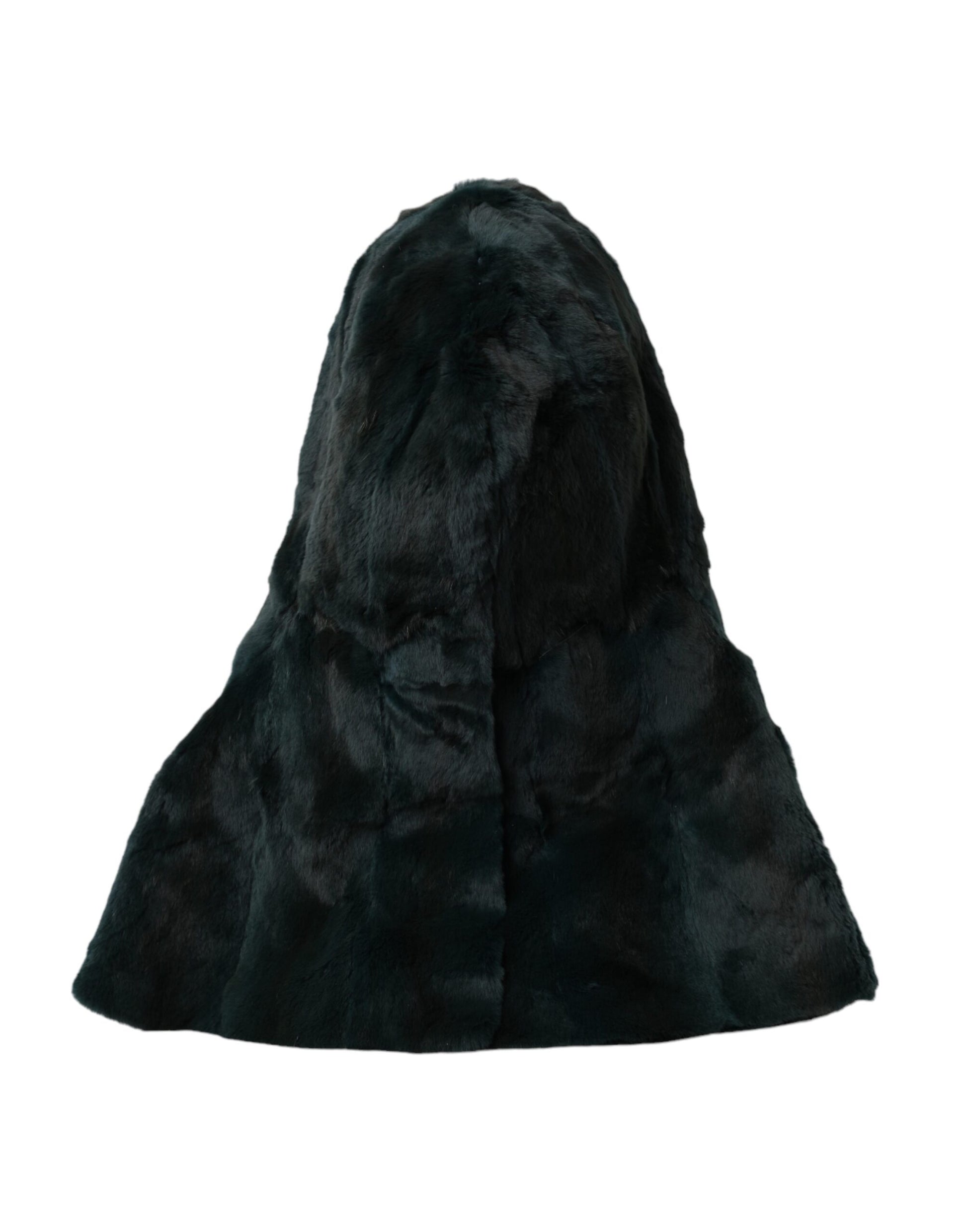 Dolce & Gabbana Black Weasel Fur Whole Head Wrap Hat - KALAJ