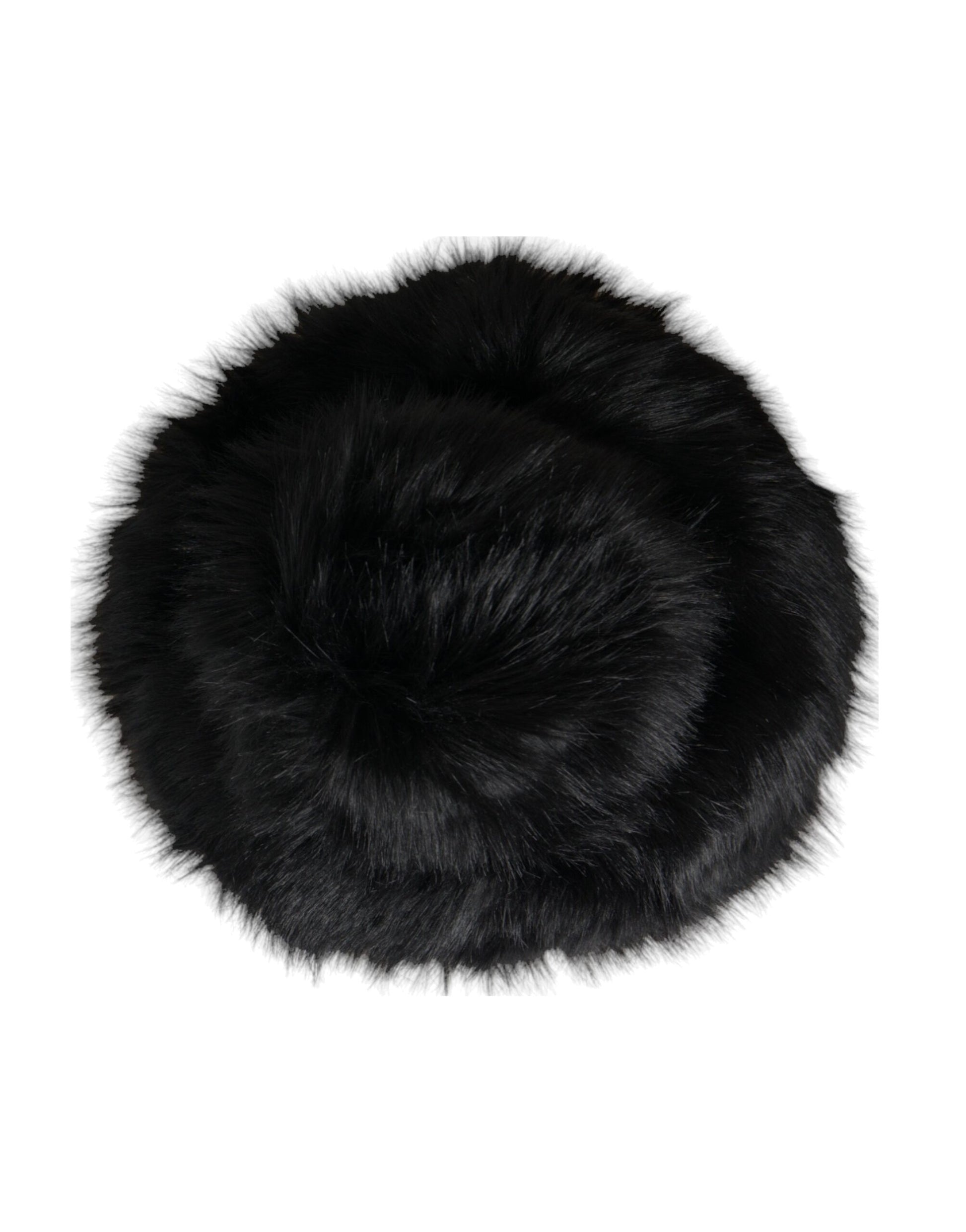 Dolce & Gabbana Black Faux Fur Womens Bucket Hat - KALAJ