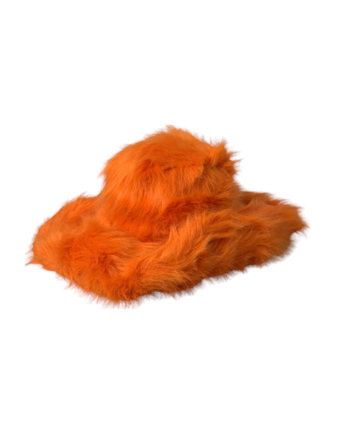 Dolce & Gabbana Orange Faux Fur Polyester Fedora Hat - KALAJ