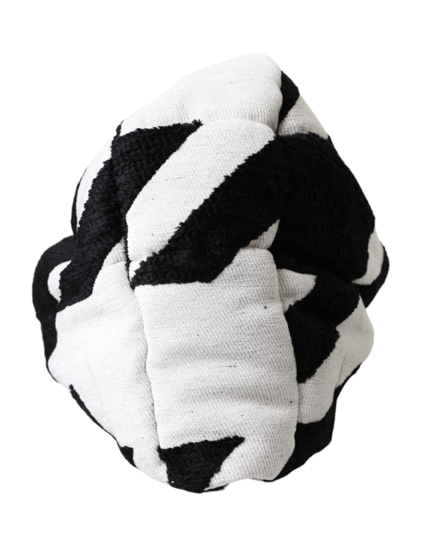 Dolce & Gabbana Black White Wool Whole Head Wrap Hat - KALAJ