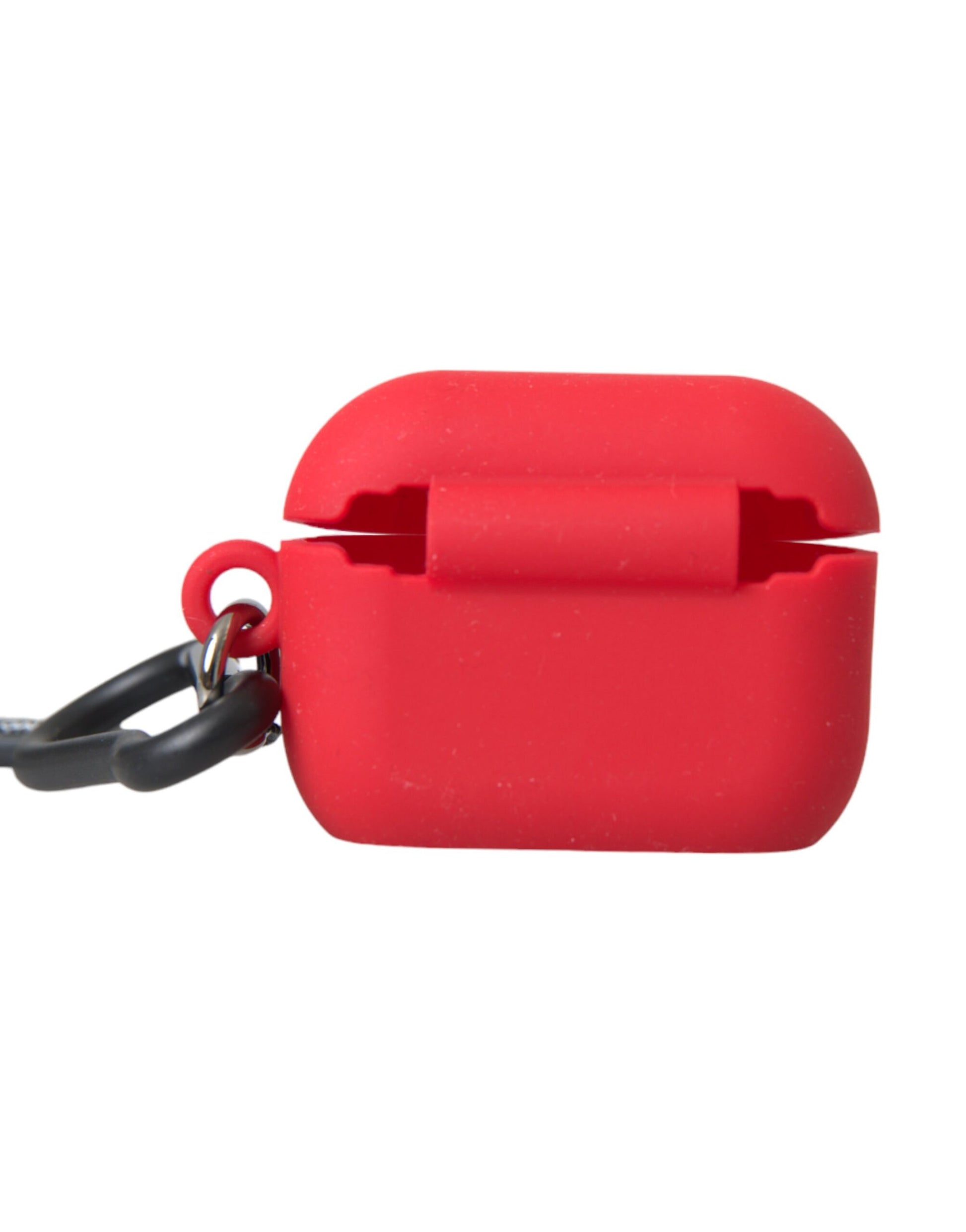 Dolce & Gabbana Red Silicone Rubber Logo Embossed Airpods Case - KALAJ