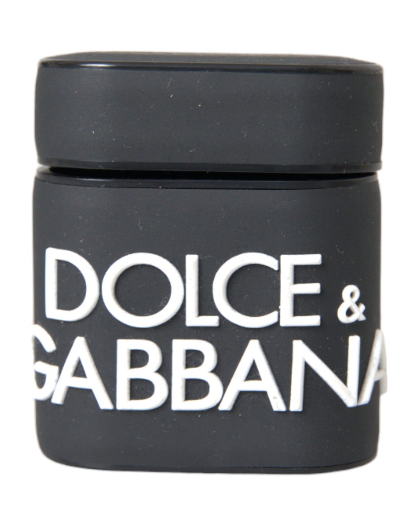 Dolce & Gabbana Black White Silicone Embossed Logo Airpods Case - KALAJ