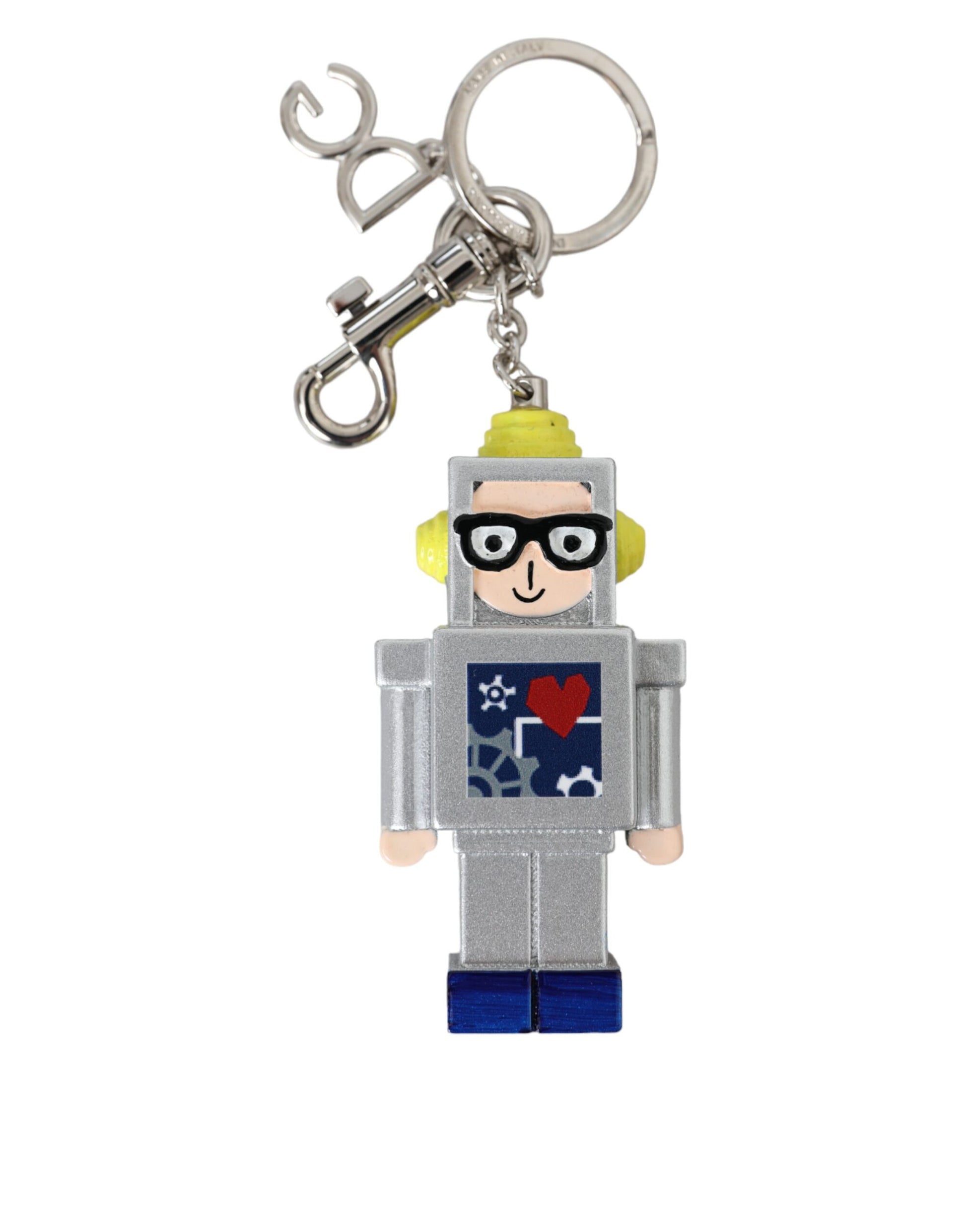 Dolce & Gabbana Multicolor Astronaut Space Metal Logo Keyring Keychain - KALAJ