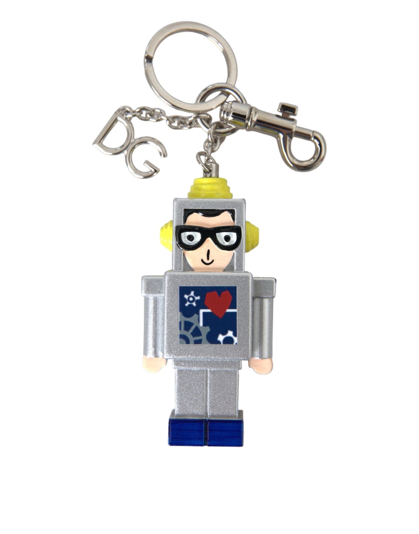 Dolce & Gabbana Multicolor Astronaut Space Metal Logo Keyring Keychain - KALAJ