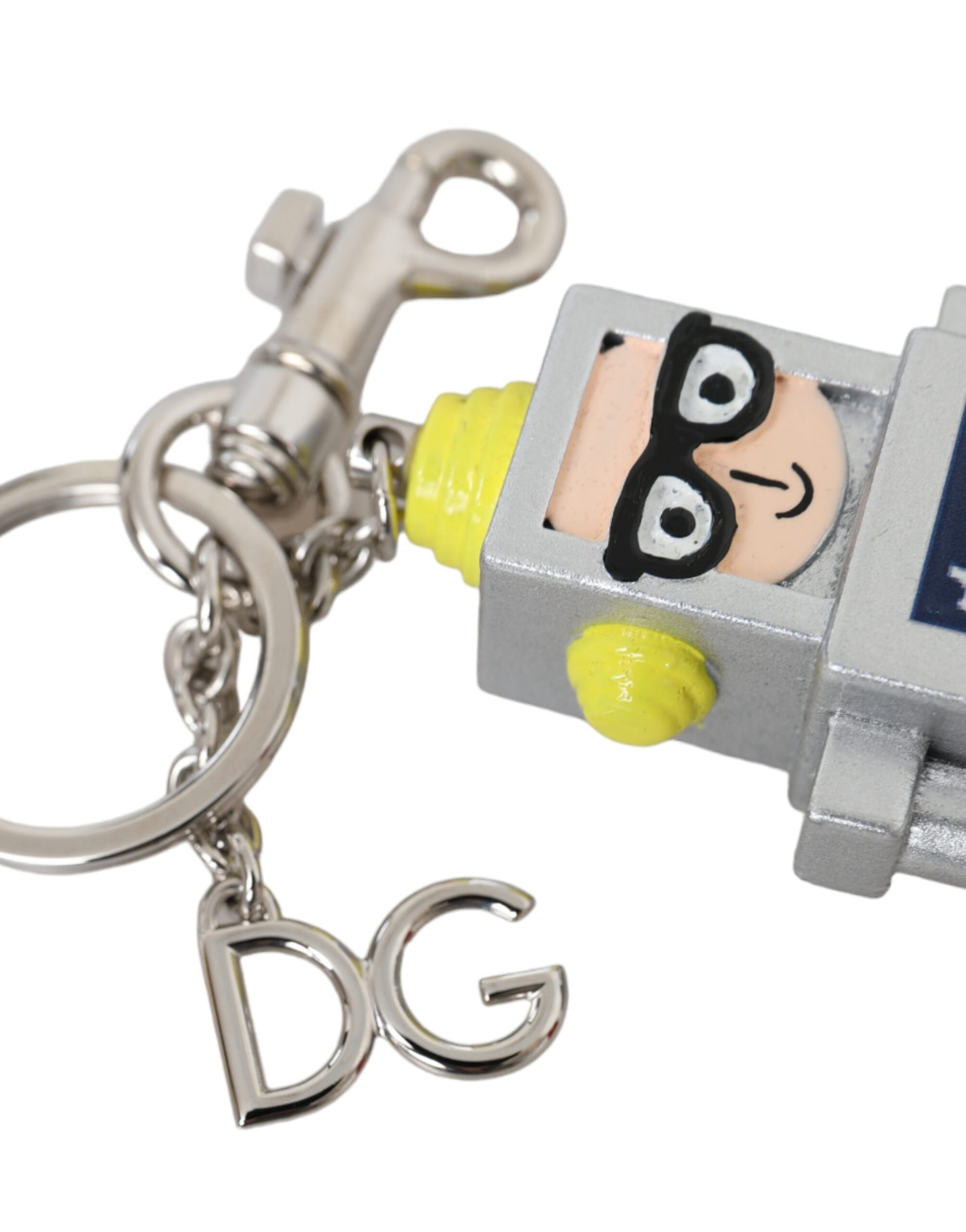 Dolce & Gabbana Multicolor Astronaut Space Metal Logo Keyring Keychain - KALAJ