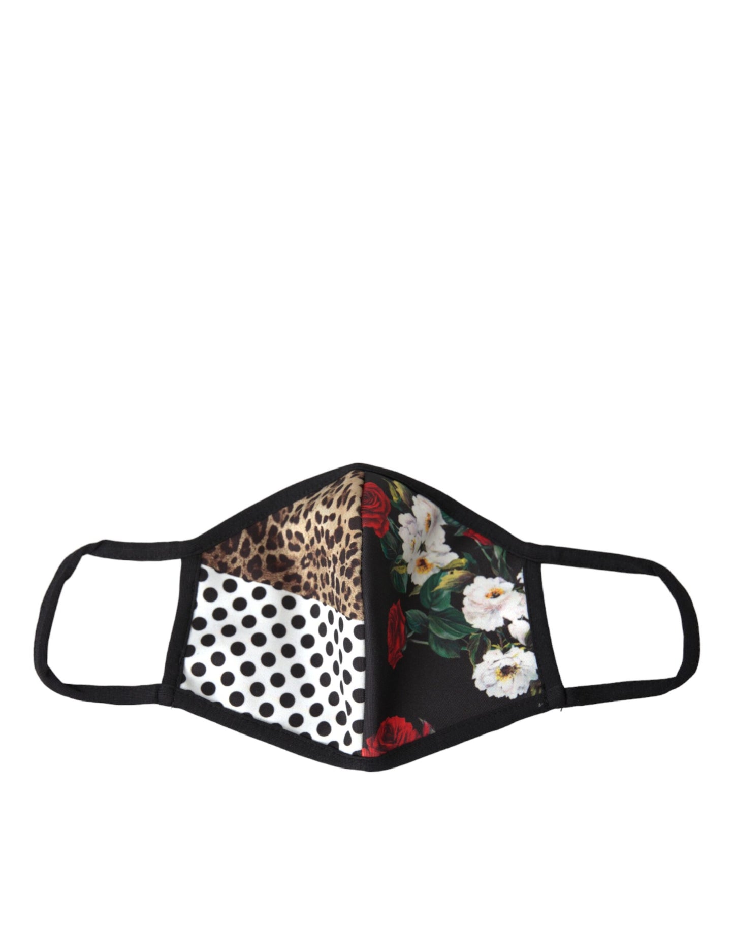 Dolce & Gabbana Multicolor Leopard Floral Elastic Ear Strap Face Mask - KALAJ