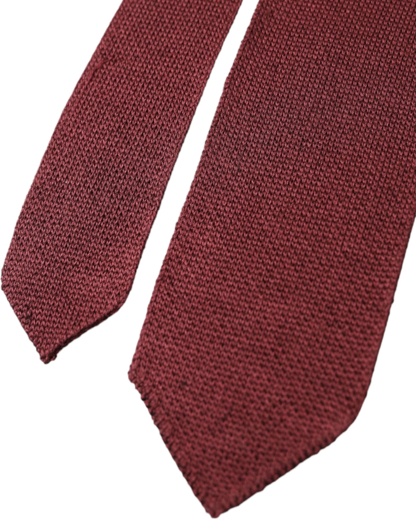 Dolce & Gabbana Bordeaux 100% Silk Patterned Classic Men Tie - KALAJ