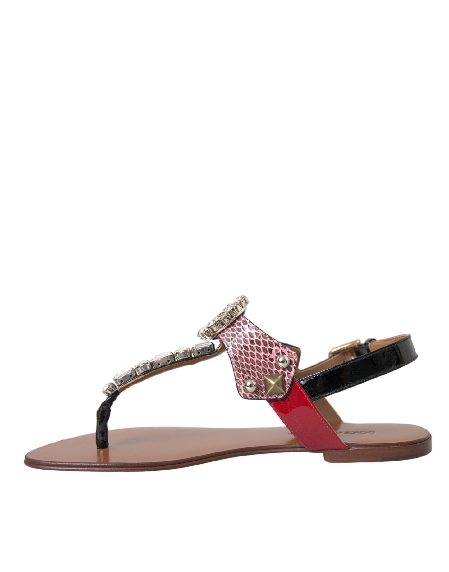 Dolce & Gabbana Multicolor Crystal Sandals Flip Flops Shoes