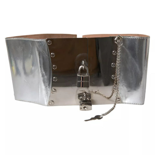 Dolce & Gabbana Silver Tone Brass Embellished Waist Belt - KALAJ