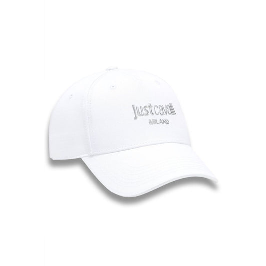 Just Cavalli White Cotton Men Cap - KALAJ