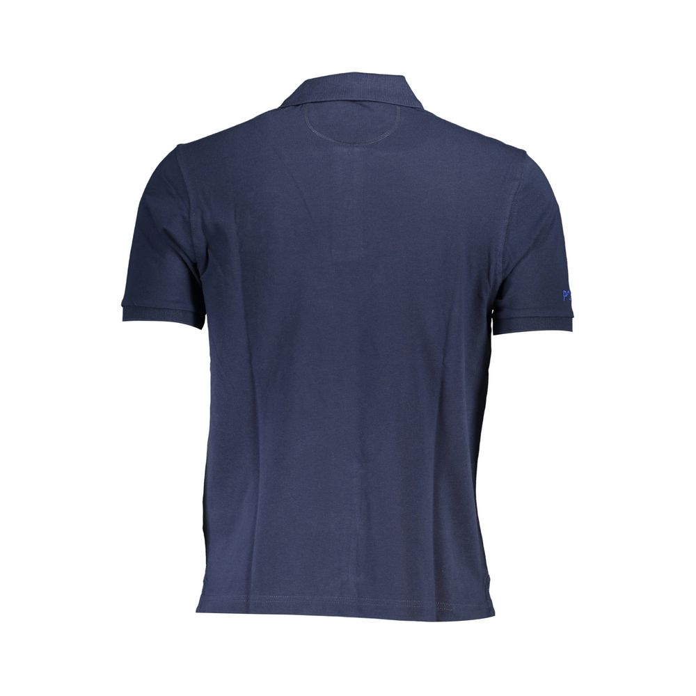 La Martina Blue Cotton Mens Polo Shirt