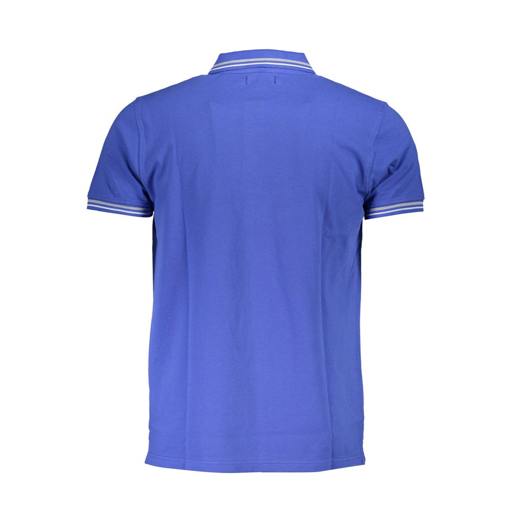 Cavalli Class Blue Cotton Polo Shirt