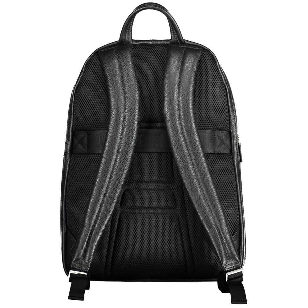 Piquadro Black Leather Men Backpack - KALAJ