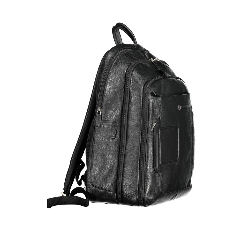 Piquadro Black Leather Men Backpack - KALAJ