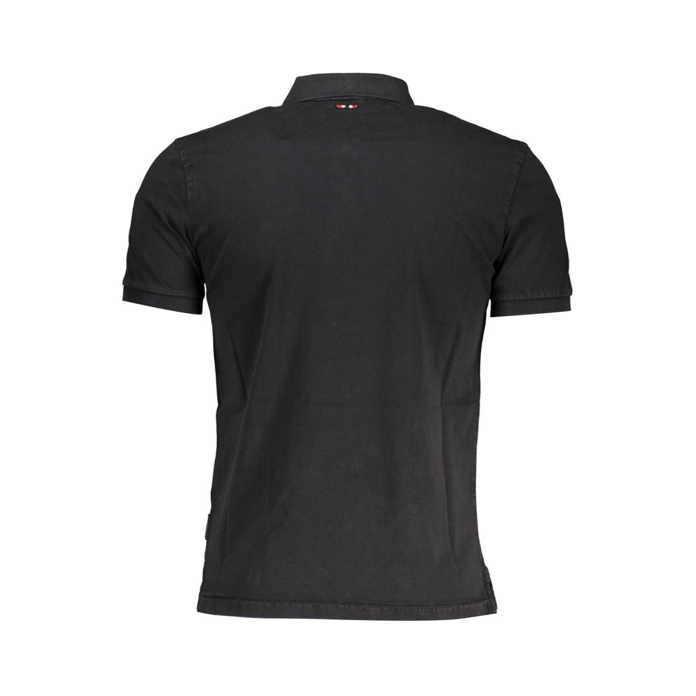 Napapijri Black Cotton Men Polo Shirt