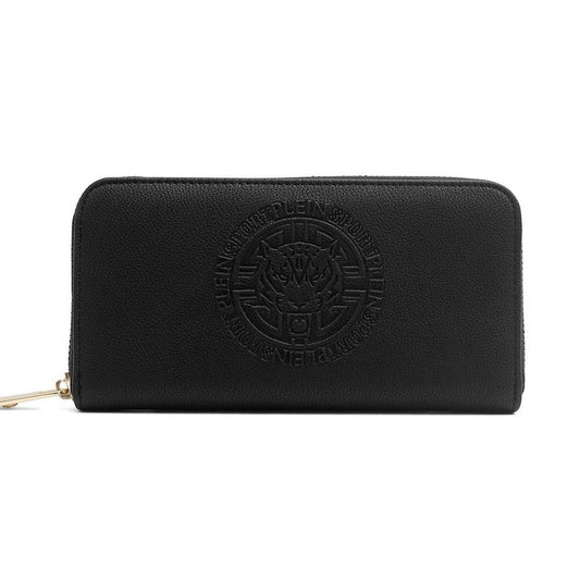 Plein Sport Black Polyester Women Wallet - KALAJ