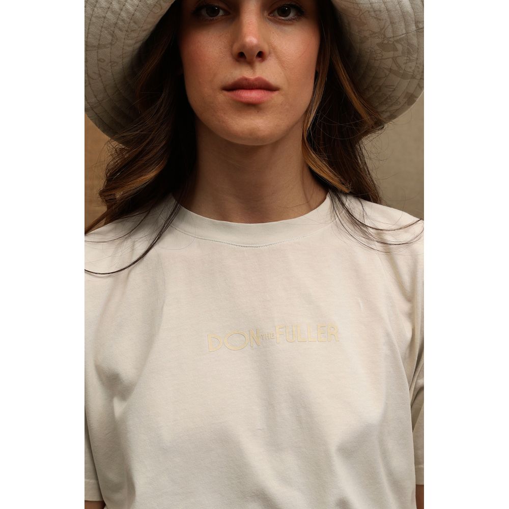 Don The Fuller White Cotton Women T-Shirt