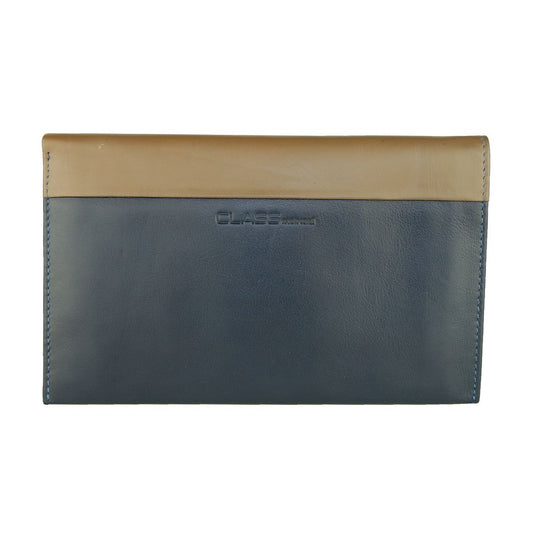 Cavalli Class Blue Leather Men Wallet - KALAJ