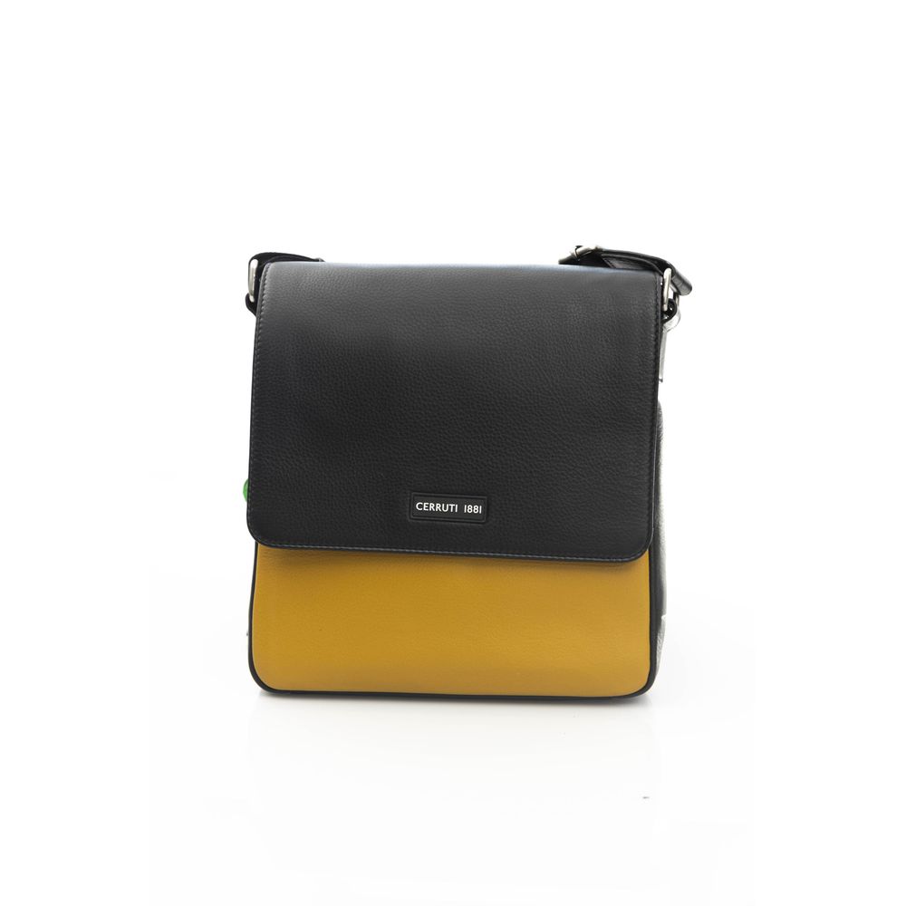 Cerruti 1881 Yellow Leather Men Messenger Bag - KALAJ