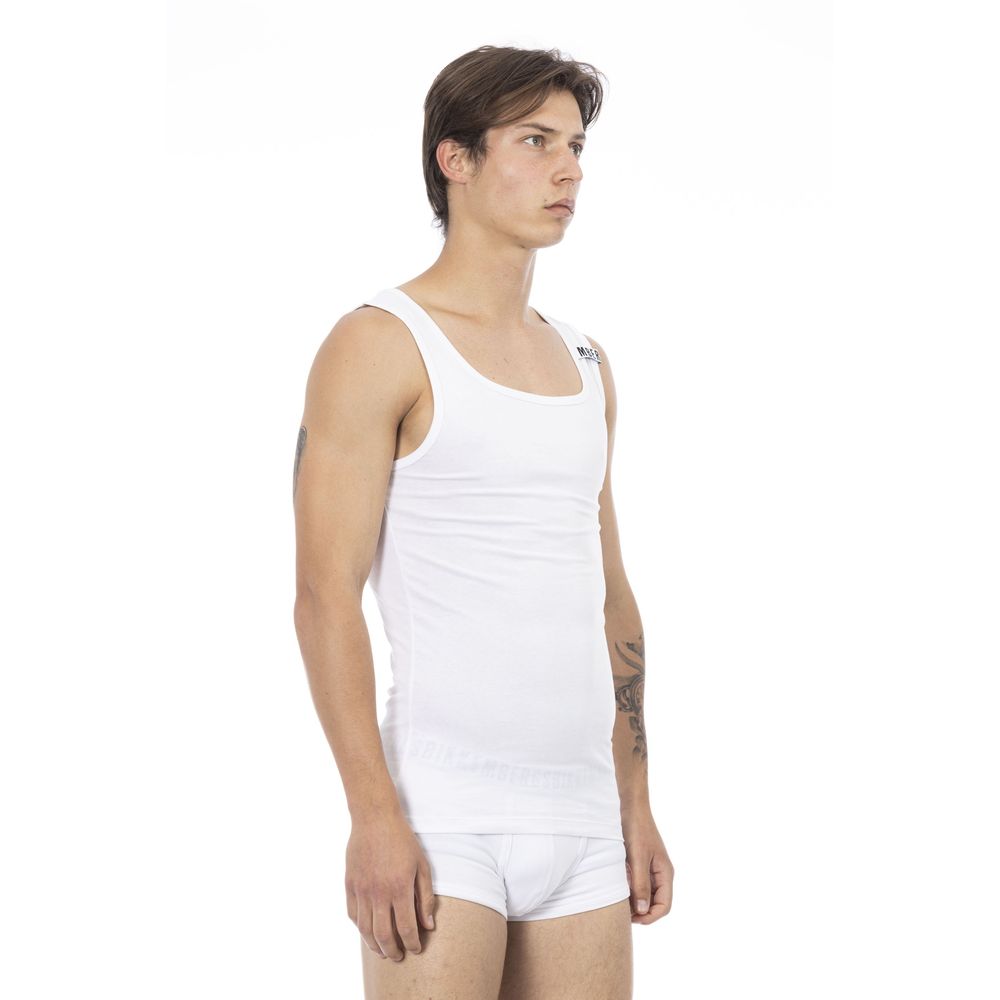 Bikkembergs White Cotton Men's Tank Top