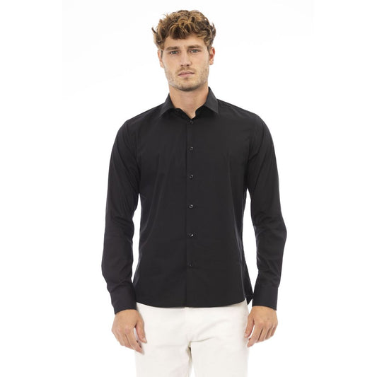 Baldinini Trend Black Cotton Men Shirt