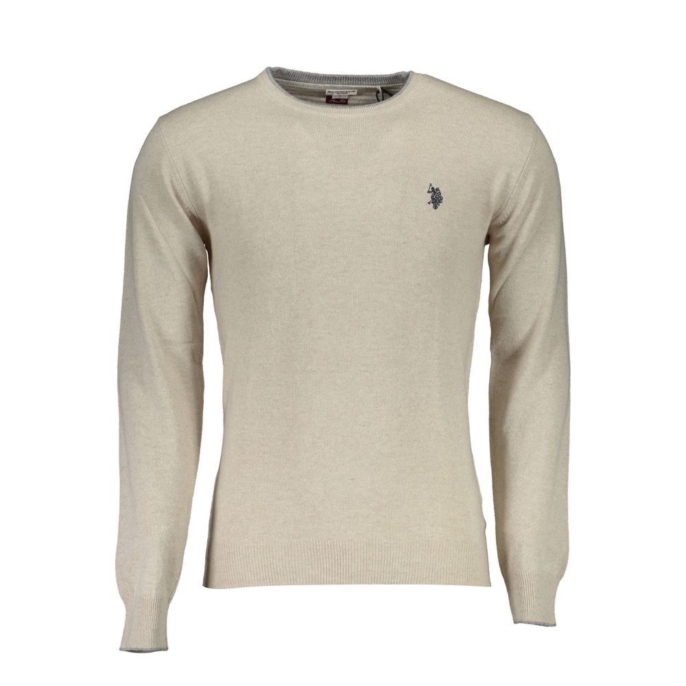 U.S. POLO ASSN. Beige Wool Men Sweater