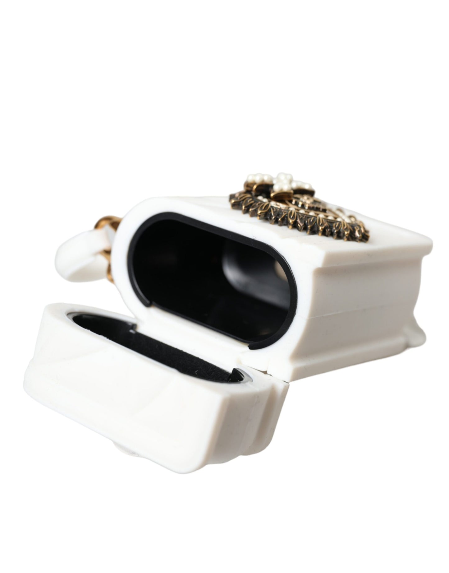 Dolce & Gabbana White Silicone Devotion Heart Cover Hand Bag Airpod Case - KALAJ